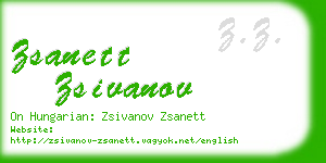 zsanett zsivanov business card